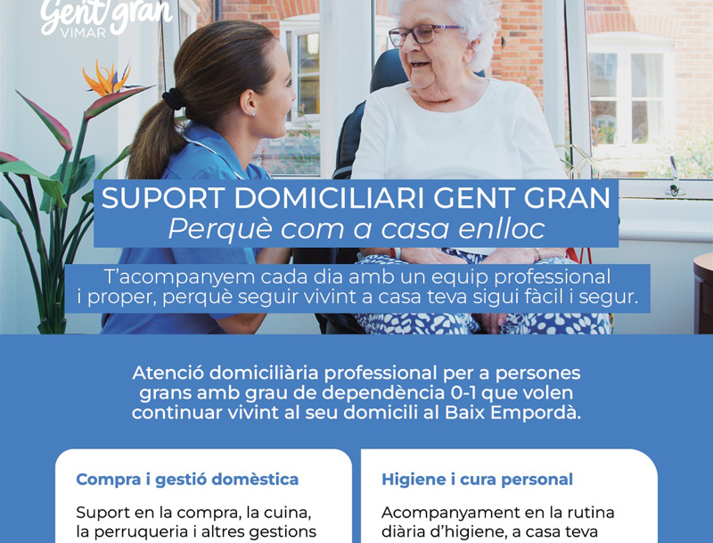 Nou servei de suport domiciliari de Vimar per a gent gran.
