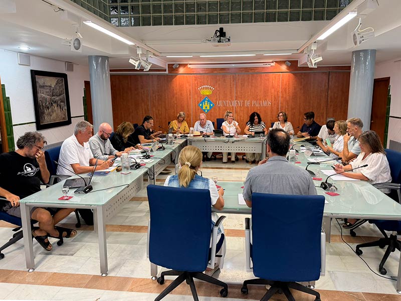 Imatge del Ple de l'Ajuntament de Palamós celebrat ahir dimarts. (Foto: Ajuntament de Palamós).