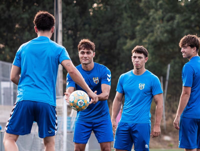 Un entrenament del Palamós d'aquesta passada setmana. (Foto: Palamós CF - Laura Heras).