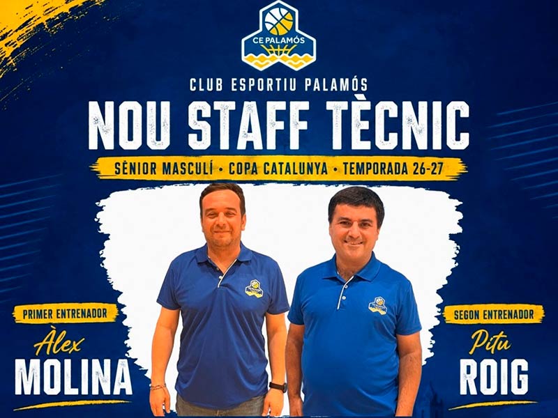 Àlex Molina i Pitu Roig dirigiran el sènior masculí del CE Palamós aquesta temporada. (Foto: CE Palamós).