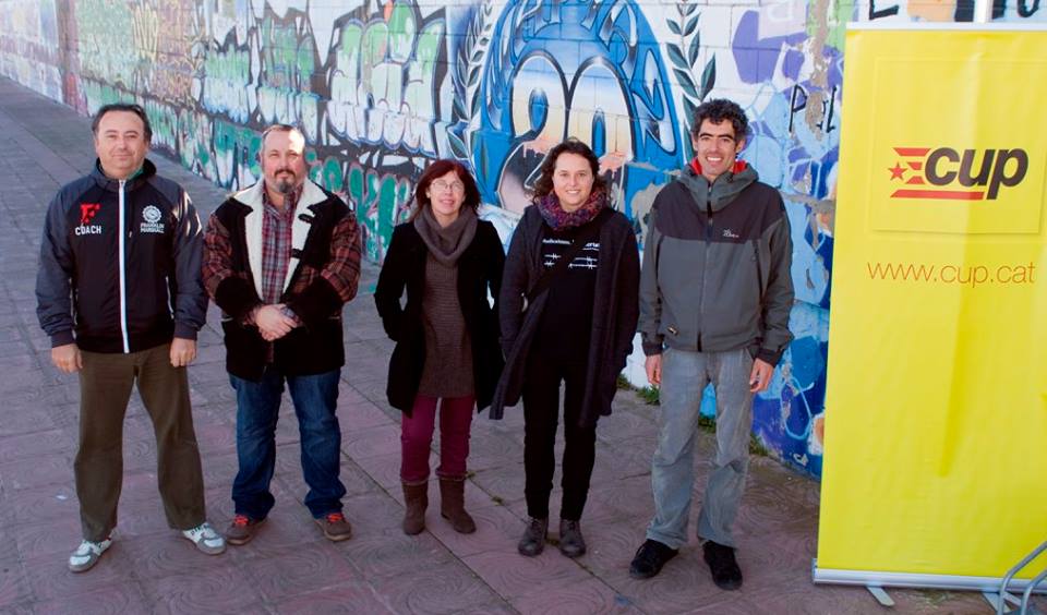 Els cinc primers integrants de la llista electoral de la CUP.