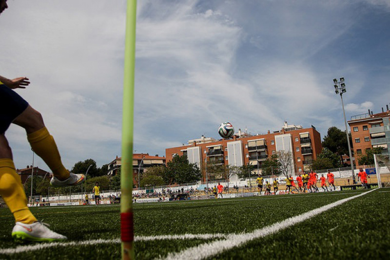 El Palamós ha perdut en la seva visita al camp del Castelldefels. (Foto: UE Castelldefels).