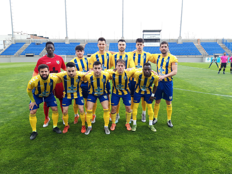 Onze inicial del Palamós CF en el partit disputat davant L'Escala (Foto: Palamós CF).