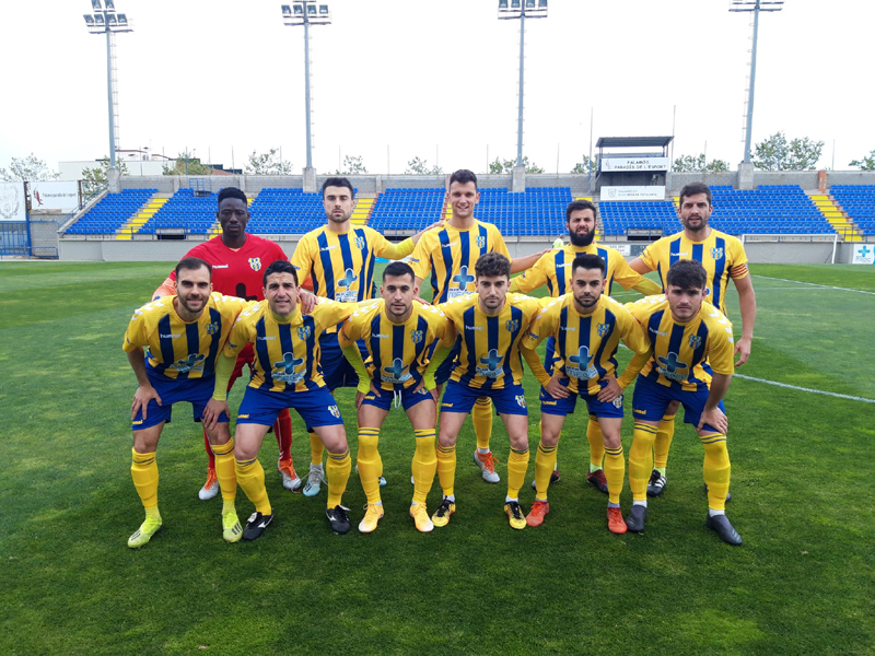 Onze inicial del Palamós CF en el partit disputat davant el Manlleu (Foto: Palamós CF).